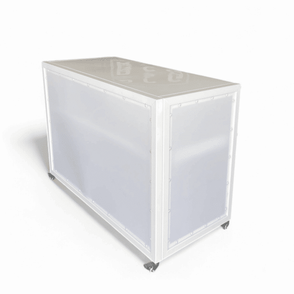 collapsible bar cart with LED lighting