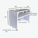 collapsible bar cart with LED lighting