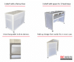 collapsible bar cart with LED lighting