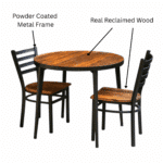 Industrial Round Forge Dining Set