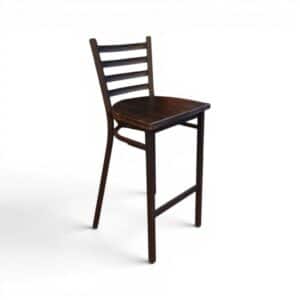 Legacy Ladder Back Bar Stool Midnight Ebony Black