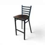 Legacy Ladder Back Bar Stool Midnight Ebony Black