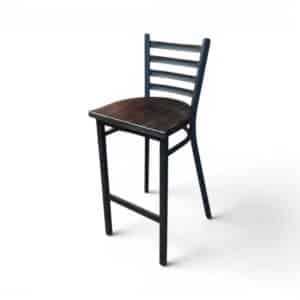 Legacy Ladder Back Bar Stool Midnight Ebony Black