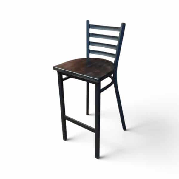 Legacy Ladder Back Bar Stool Midnight Ebony Black