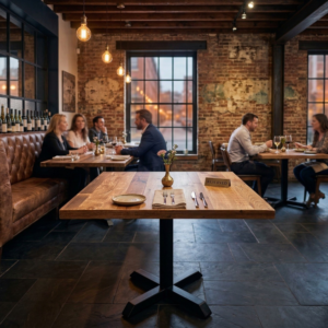 Weathered Luxe Reclaimed Wood Tabletop Light Brown
